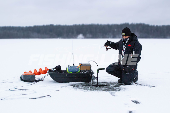 судак зимой со льда